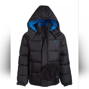 CB Sports BLACK/BLUE PUFFER JACKET